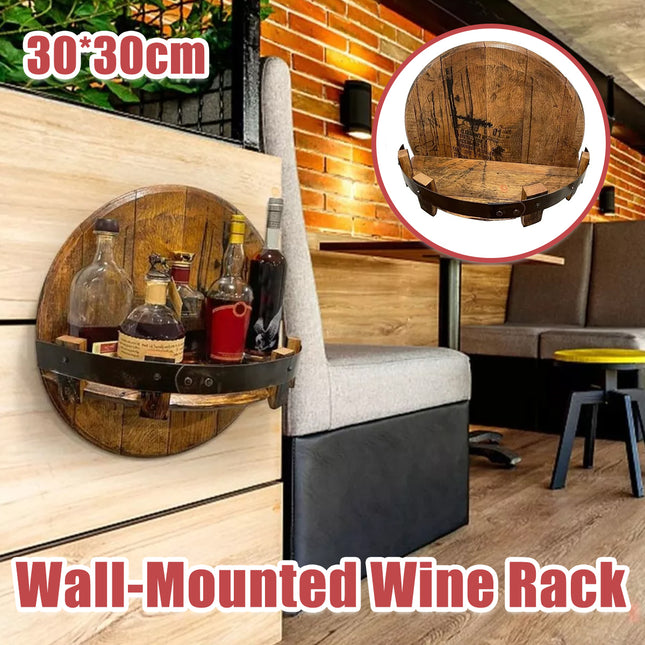 Wine Rack Wall Mounted Display Holder Space Saving Home Bar Storage Shelf Rack
