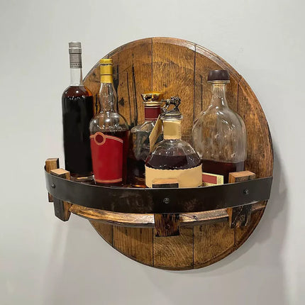 Wine Rack Wall Mounted Display Holder Space Saving Home Bar Storage Shelf Rack