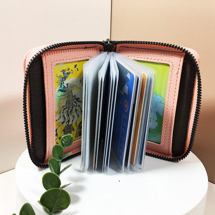 Compact Zipper Organ Card Cover Holder Wallet ID Bag Short Coin Purse Pockets