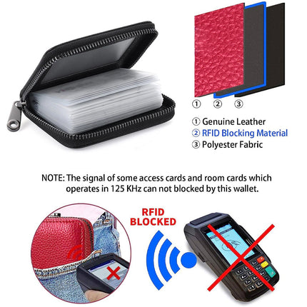 Compact Zipper Organ Card Cover Holder Wallet ID Bag Short Coin Purse Pockets