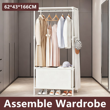 Home Assemble Wardrobe Durable Space Saving for Clothes Shoes Bags Bedroom