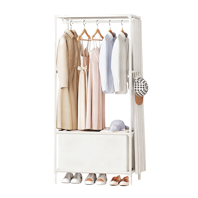 Home Assemble Wardrobe Durable Space Saving for Clothes Shoes Bags Bedroom