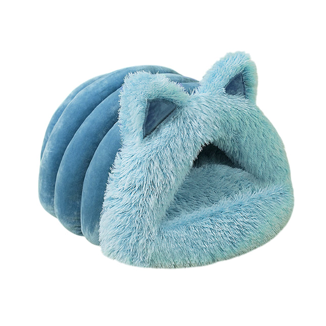 Cat Dog Bed Cat Ear Shape Pet Bed Soft Cozy Nest For Small Animals Sleeping