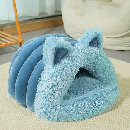 Cat Dog Bed Cat Ear Shape Pet Bed Soft Cozy Nest For Small Animals Sleeping
