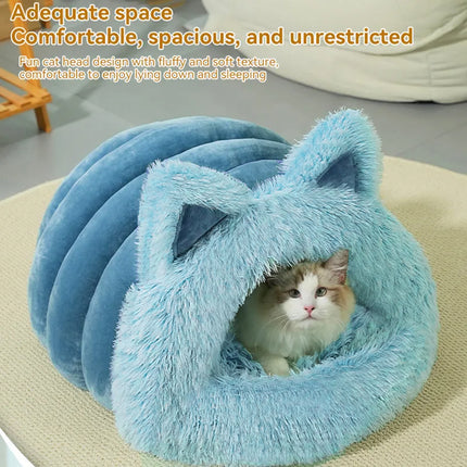 Cat Dog Bed Cat Ear Shape Pet Bed Soft Cozy Nest For Small Animals Sleeping