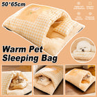 Pet Nest Autumn Winter Warm Semi Closed Kitten Bed Animal Slipper Style Cat Nest