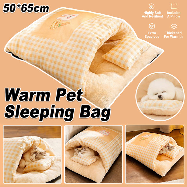 Pet Nest Autumn Winter Warm Semi Closed Kitten Bed Animal Slipper Style Cat Nest