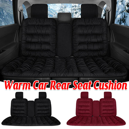 Winter Thick Warm Plush Car Seat Cover with Backrest Universal Fit Rear Row