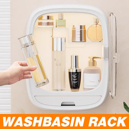 Wall Mounted Vanity Shelf Bathroom Sink Organizer Storage Box for Bathroom