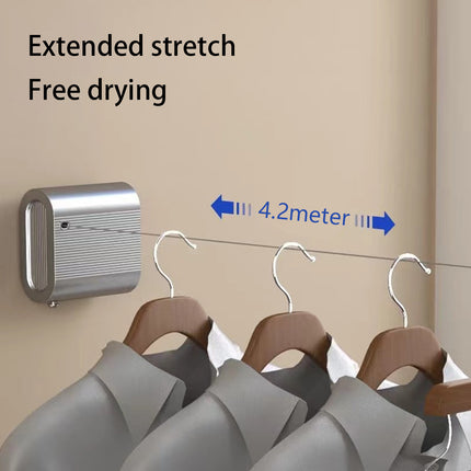 Retractable No-Drill Invisible Washing line 4.2M Length for Laundry Drying