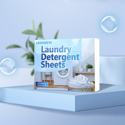 2 Boxes 80 Sheets Concentrated Laundry Detergent Sheets Active Stain Removal