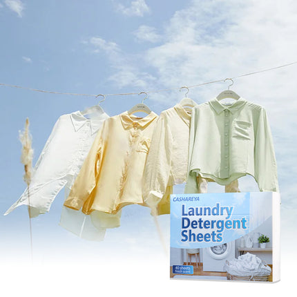 2 Boxes 80 Sheets Concentrated Laundry Detergent Sheets Active Stain Removal
