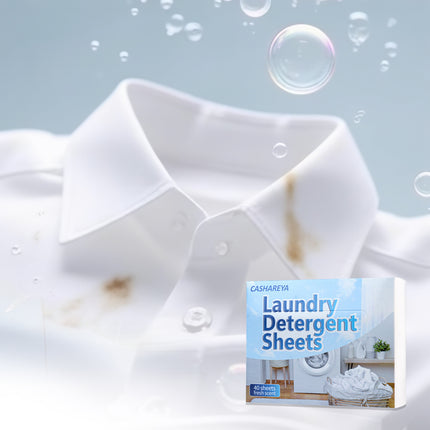 2 Boxes 80 Sheets Concentrated Laundry Detergent Sheets Active Stain Removal