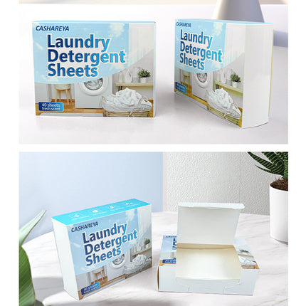 2 Boxes 80 Sheets Concentrated Laundry Detergent Sheets Active Stain Removal