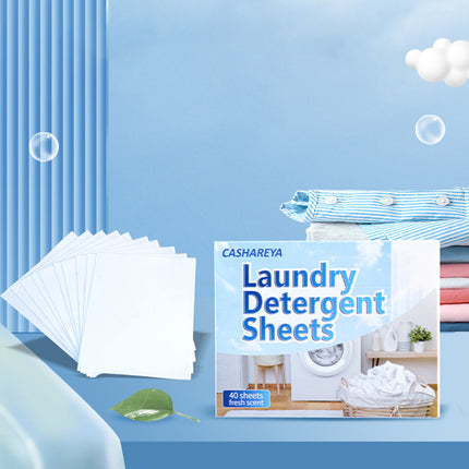 2 Boxes 80 Sheets Concentrated Laundry Detergent Sheets Active Stain Removal