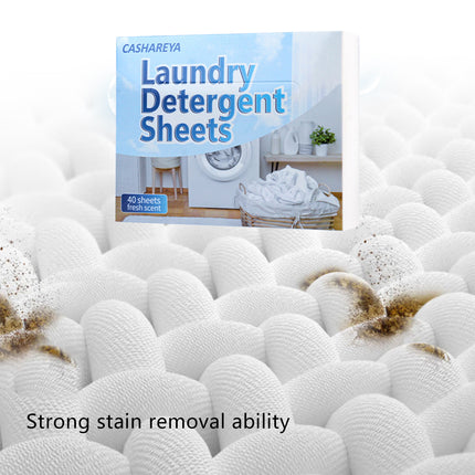 2 Boxes 80 Sheets Concentrated Laundry Detergent Sheets Active Stain Removal