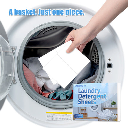 2 Boxes 80 Sheets Concentrated Laundry Detergent Sheets Active Stain Removal