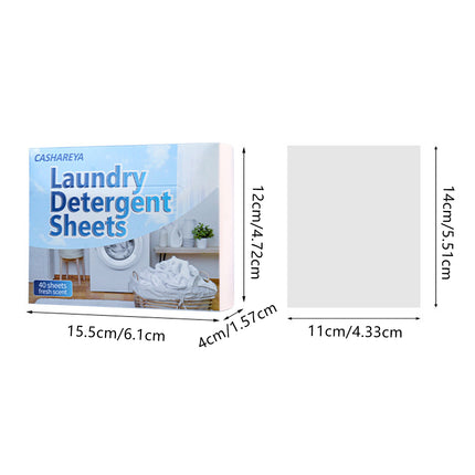 2 Boxes 80 Sheets Concentrated Laundry Detergent Sheets Active Stain Removal