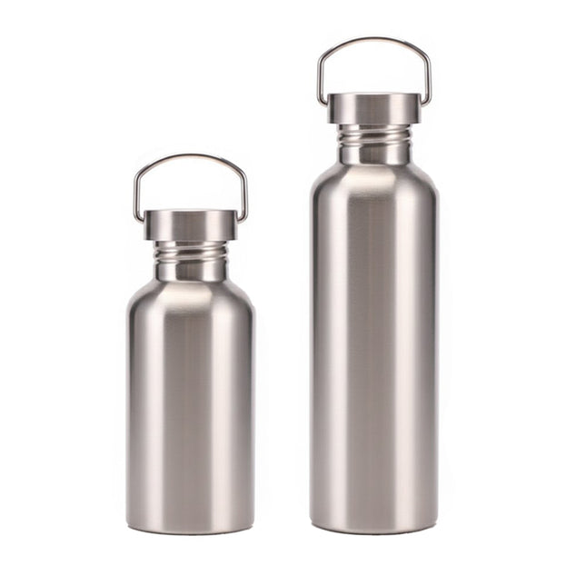 Stainless Steel Sports Water Bottle 350Ml/600Ml Portable Gym Hiking Leak Proof
