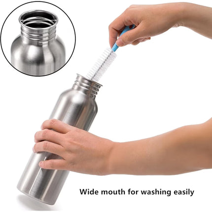 Stainless Steel Sports Water Bottle 350Ml/600Ml Portable Gym Hiking Leak Proof