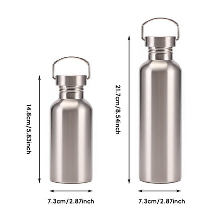 Stainless Steel Sports Water Bottle 350Ml/600Ml Portable Gym Hiking Leak Proof