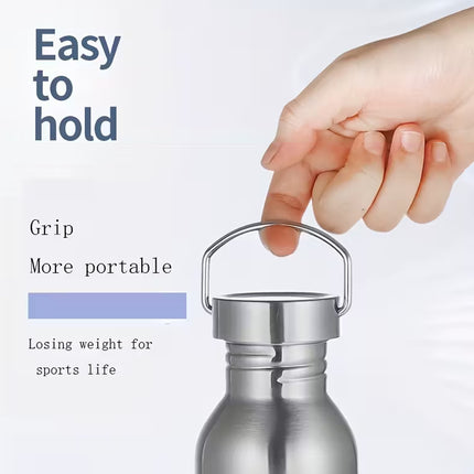 Stainless Steel Sports Water Bottle 350Ml/600Ml Portable Gym Hiking Leak Proof