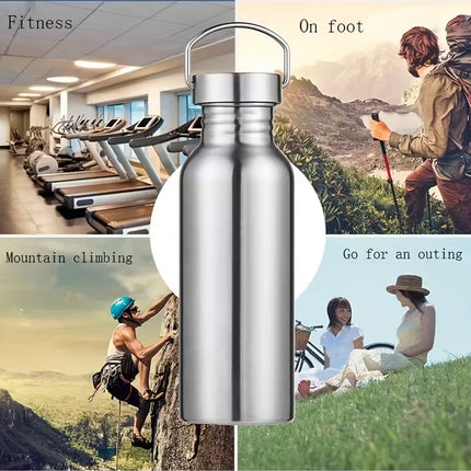 Stainless Steel Sports Water Bottle 350Ml/600Ml Portable Gym Hiking Leak Proof