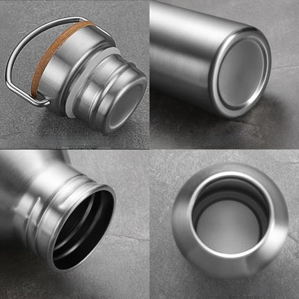 Stainless Steel Sports Water Bottle 350Ml/600Ml Portable Gym Hiking Leak Proof