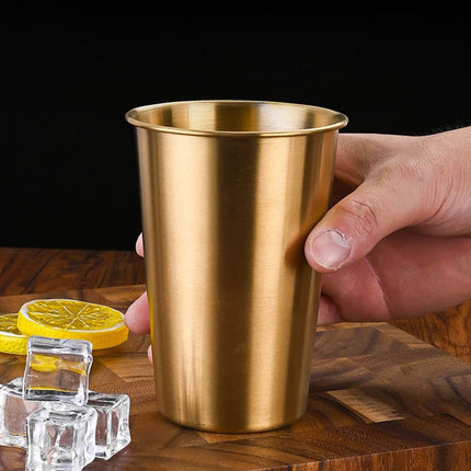 6PCS 304 Stainless Steel Cups 350ml Durable for Home Kitchen Office Desktop Use
