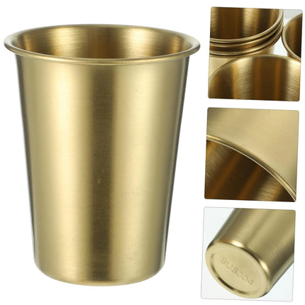 6PCS 304 Stainless Steel Cups 350ml Durable for Home Kitchen Office Desktop Use