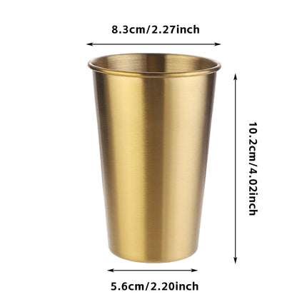 6PCS 304 Stainless Steel Cups 350ml Durable for Home Kitchen Office Desktop Use