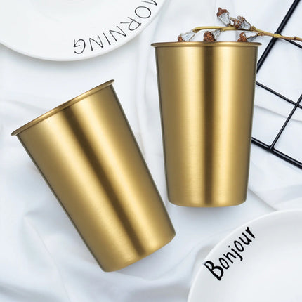6PCS 304 Stainless Steel Cups 350ml Durable for Home Kitchen Office Desktop Use