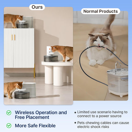 Automatic Pet Water Dispenser Cat Fountain Drinking Bowl Portable Water Feeder