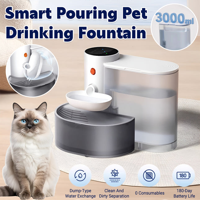 Automatic Pet Water Dispenser Cat Fountain Drinking Bowl Portable Water Feeder