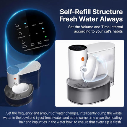 Automatic Pet Water Dispenser Cat Fountain Drinking Bowl Portable Water Feeder