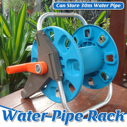 30M Garden Water Hose Reel Rack Heavy Duty Portable Pipe Holder Outdoor Storage