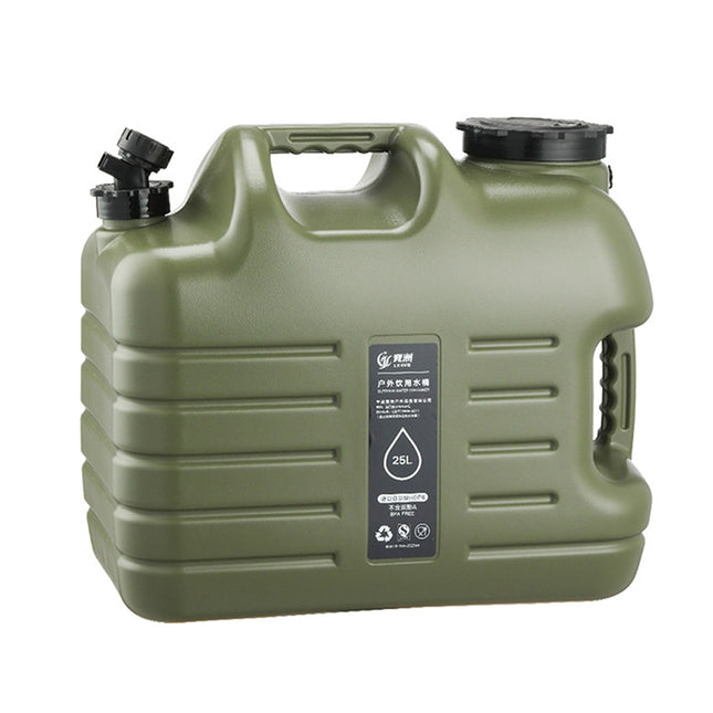 Water Container 25L Jerry Can Outdoor Storage Barrel Portable Bucket for Camping