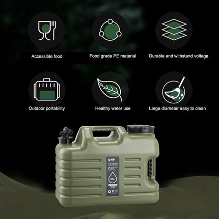 Water Container 25L Jerry Can Outdoor Storage Barrel Portable Bucket for Camping