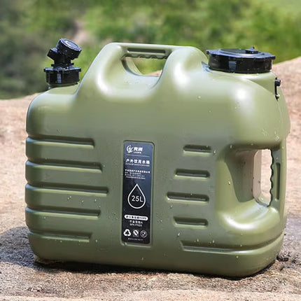 Water Container 25L Jerry Can Outdoor Storage Barrel Portable Bucket for Camping