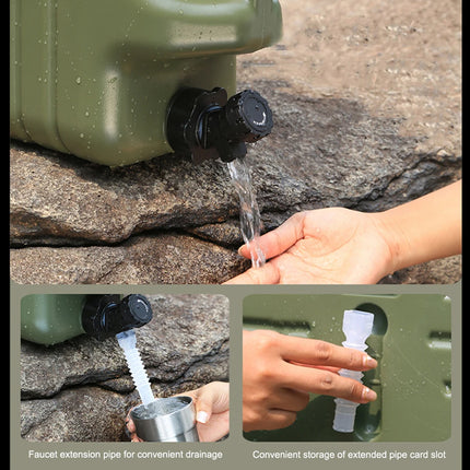 Water Container 25L Jerry Can Outdoor Storage Barrel Portable Bucket for Camping