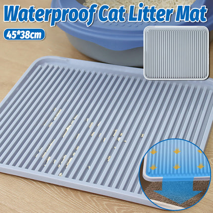 Cat Litter Mat Anti Splash Pet Toilet Pad Reusable Double Layer Litter Box Mat