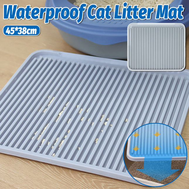 Cat Litter Mat Anti Splash Pet Toilet Pad Reusable Double Layer Litter Box Mat