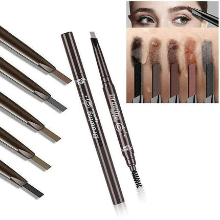 Waterproof Eyebrow Pencil Eye Brow Eyeliner Pen With Brush Makeup Cosmetic Tool - Aimall