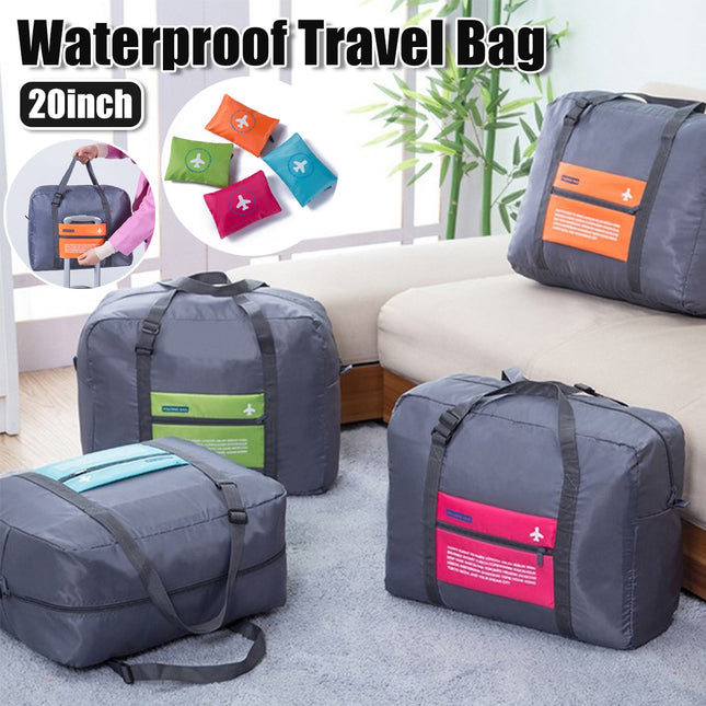 Nylon Waterproof Collapsible Travel Bag Large Suitcase Clothing Organizer