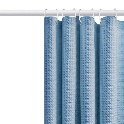 Thickened Jacquard Waffle Bathroom Curtain Non-Drilled Waterproof Solid Colour