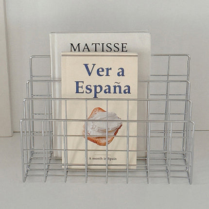 Minimalist Desktop Book Holder Metal Book Rack Organizer Home Office Desk Use