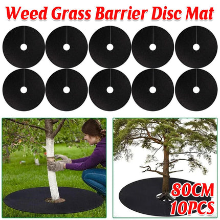 10PCS Weed Barrier Disc Mats 80CM Garden Grass Control Mat Ground Cover Mats