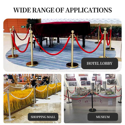 Barrier Warning Line 15M Welcome Pole Isolation Railing Guardrail Expandable