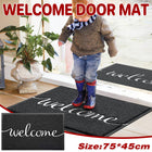 Black Door Mat Welcome Carpet Modern Simple Silk Ring Floor Entrance Rug Indoor