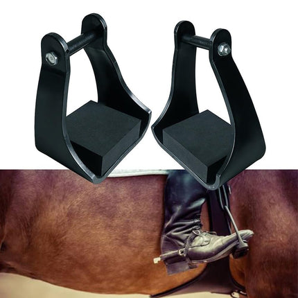 2pcs Plastic Stirrups Adjustable Horse Riding Equestrian Training Stable Riding